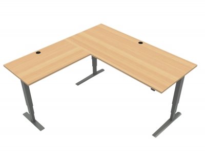 Winkelschreibtisch CS43 elektrisch höhenverstellbar 180x180 cm